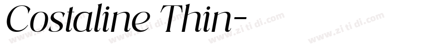 Costaline Thin字体转换